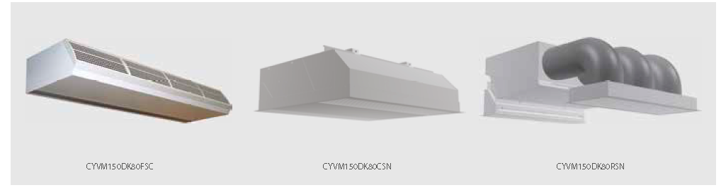 CYVS/M/L-DK-F/C/R VRV için Biddle hava perdesi