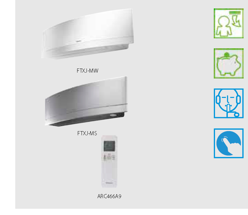 FTXJ-MW/MS Duvar tipi ünite