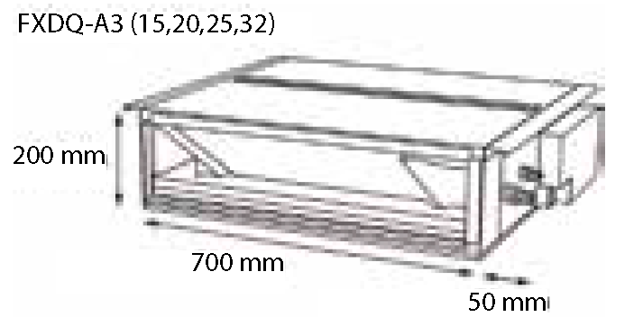 FXDQ-A3 İnce gizli tavan tipi ünite